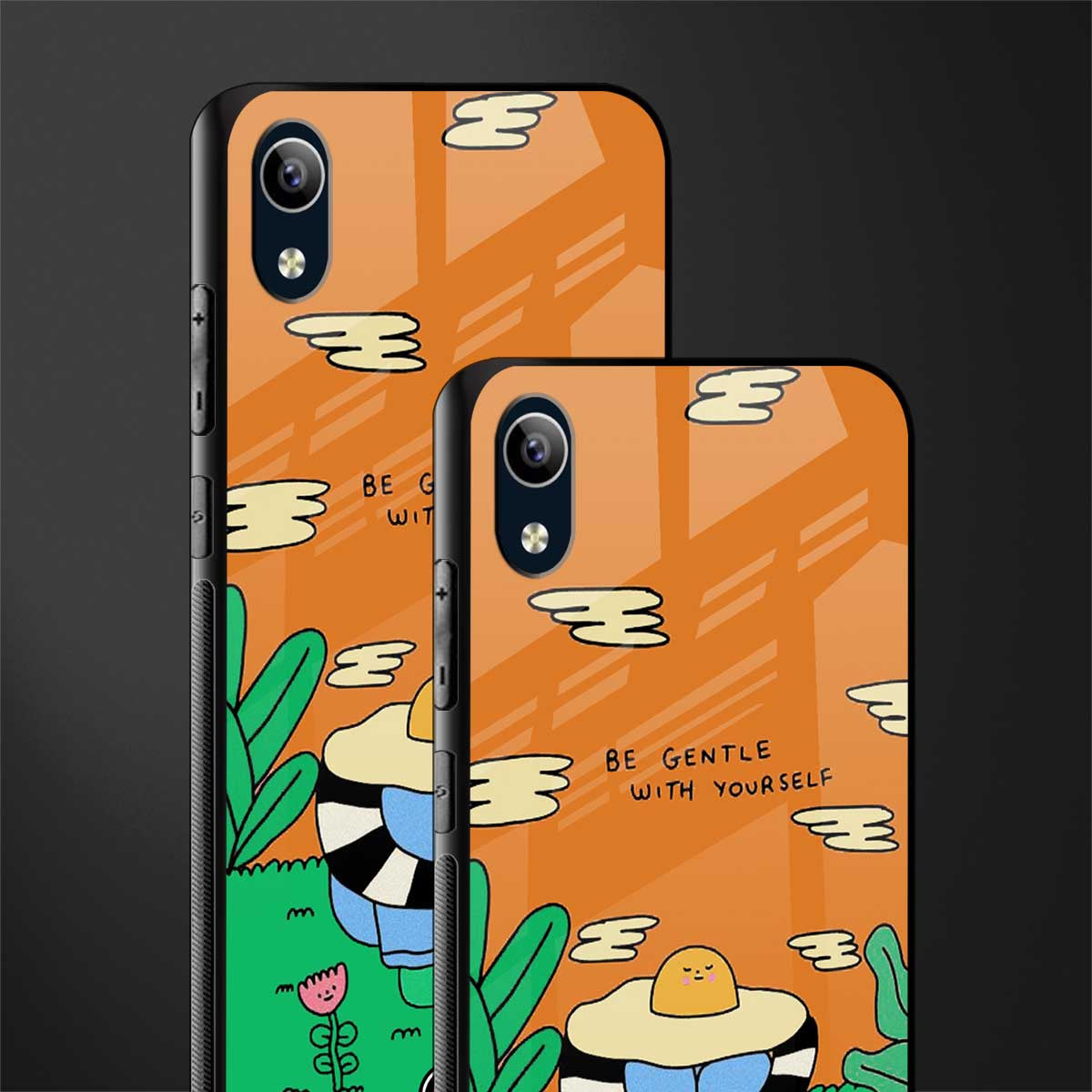 be gentle with yourself glass case for vivo y90 image-2