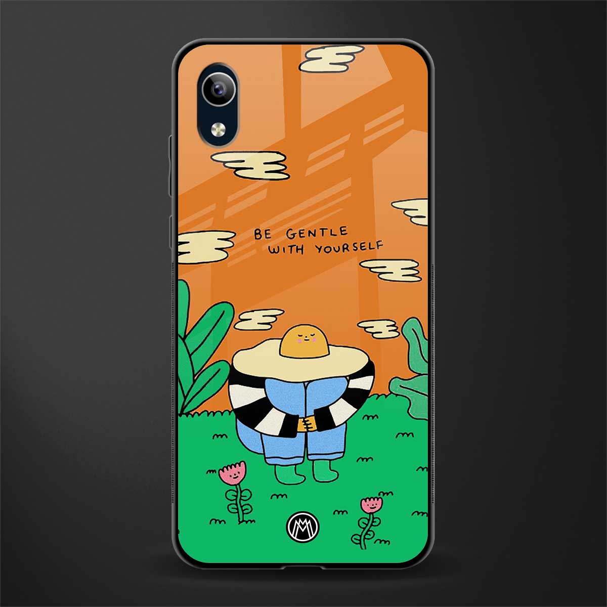 be gentle with yourself glass case for vivo y90 image