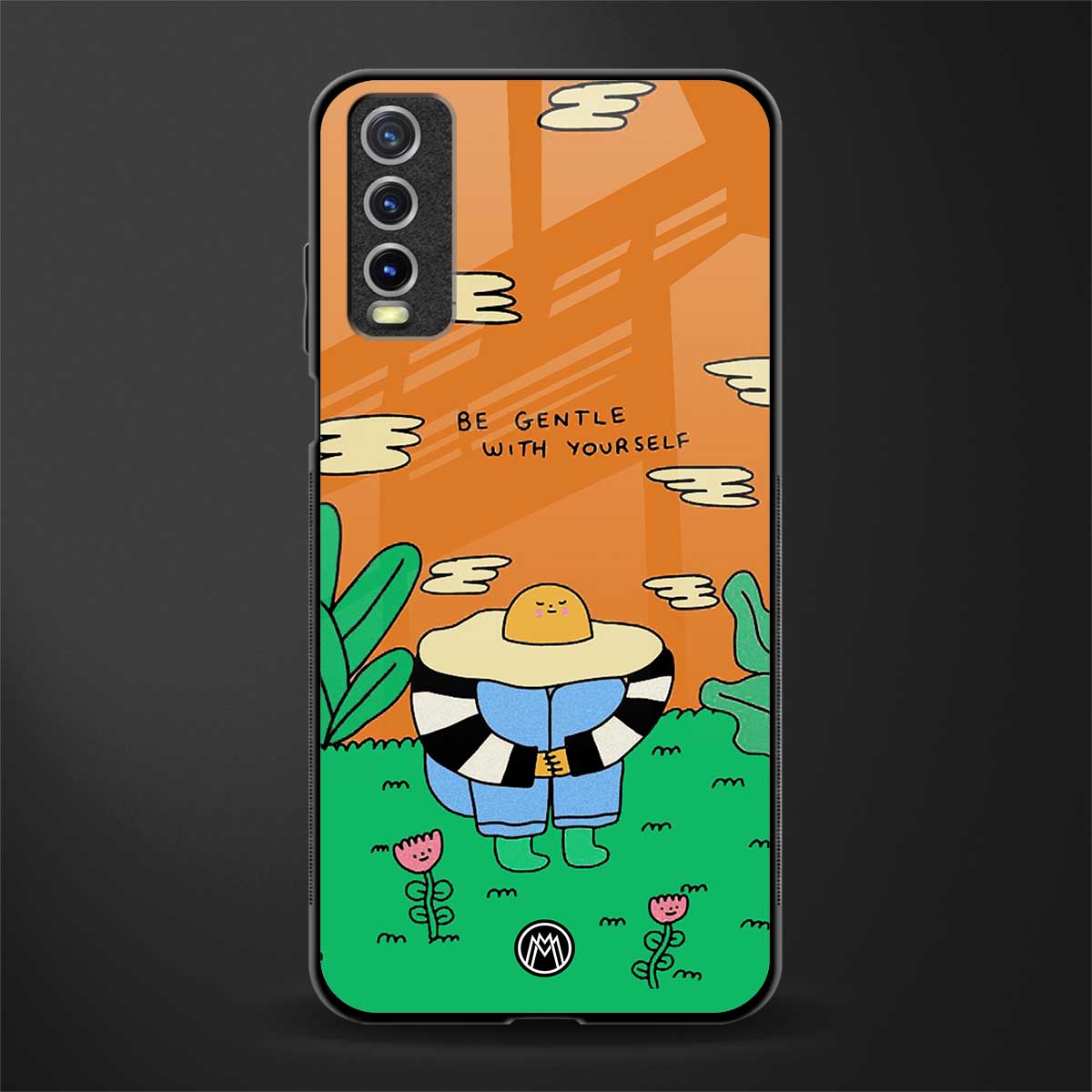 be gentle with yourself glass case for vivo y20 image