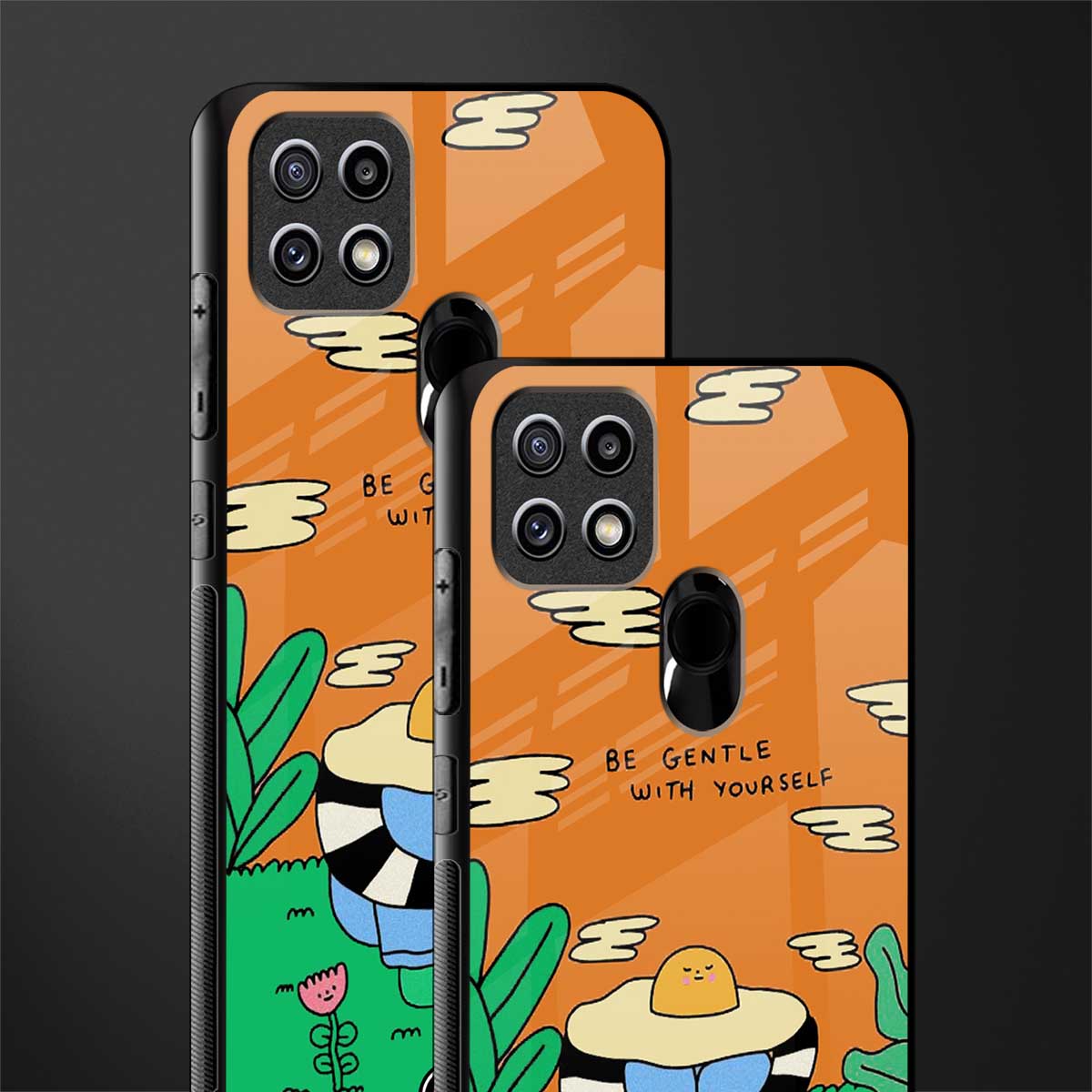 be gentle with yourself glass case for oppo a15s image-2