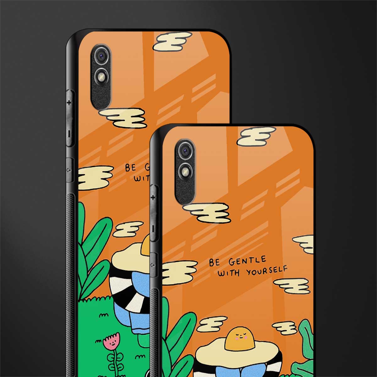 be gentle with yourself glass case for redmi 9i image-2