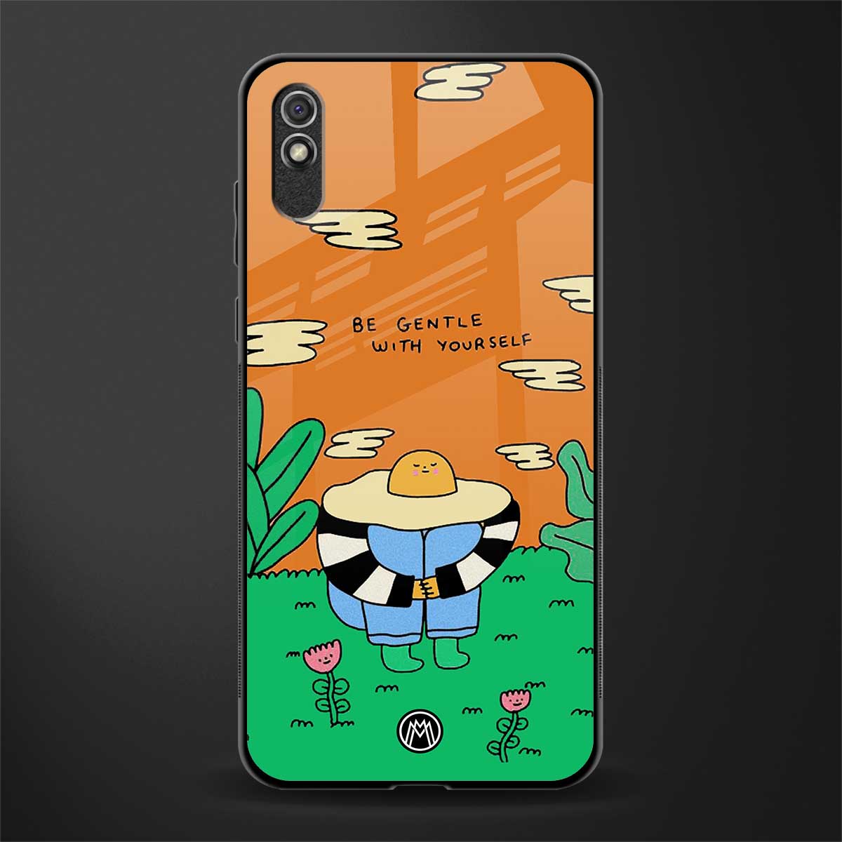 be gentle with yourself glass case for redmi 9i image