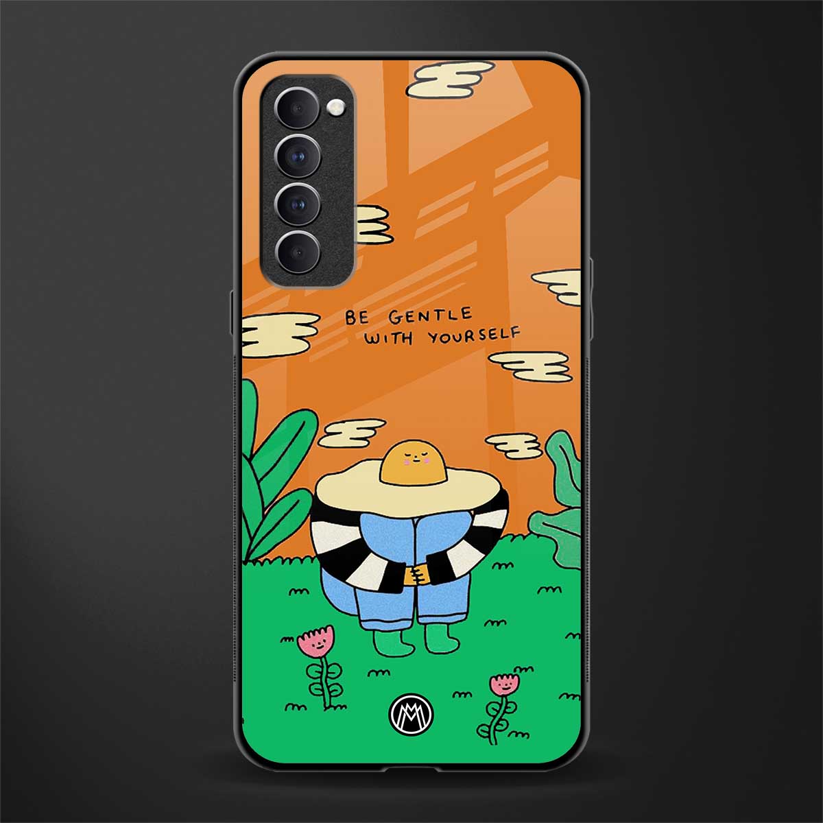 be gentle with yourself glass case for oppo reno 4 pro image