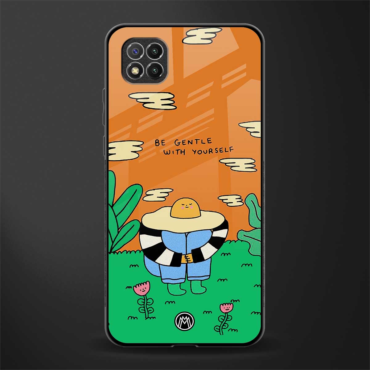 be gentle with yourself glass case for poco c3 image