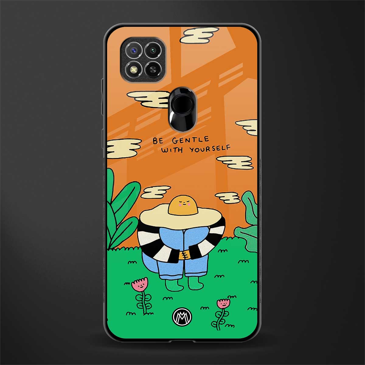 be gentle with yourself glass case for redmi 9 image