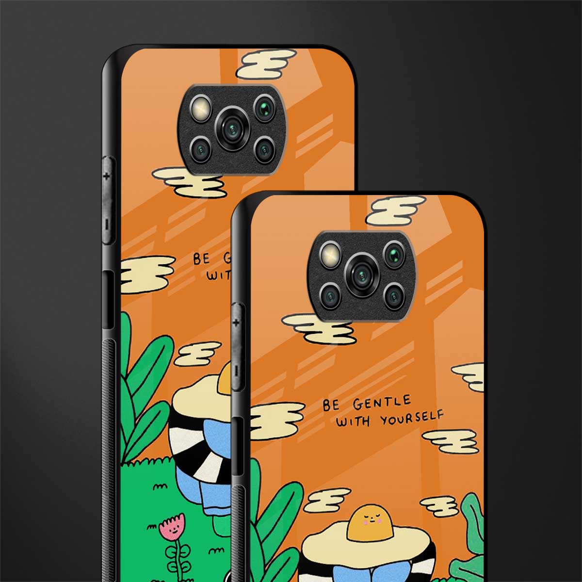 be gentle with yourself glass case for poco x3 image-2