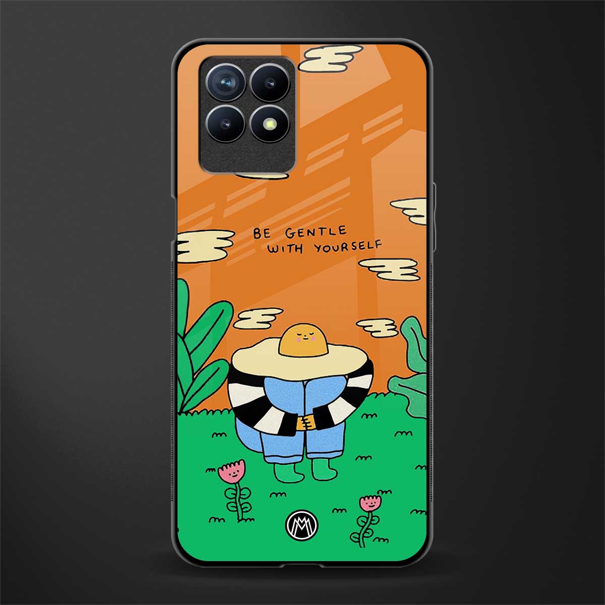 be gentle with yourself glass case for realme narzo 50 image