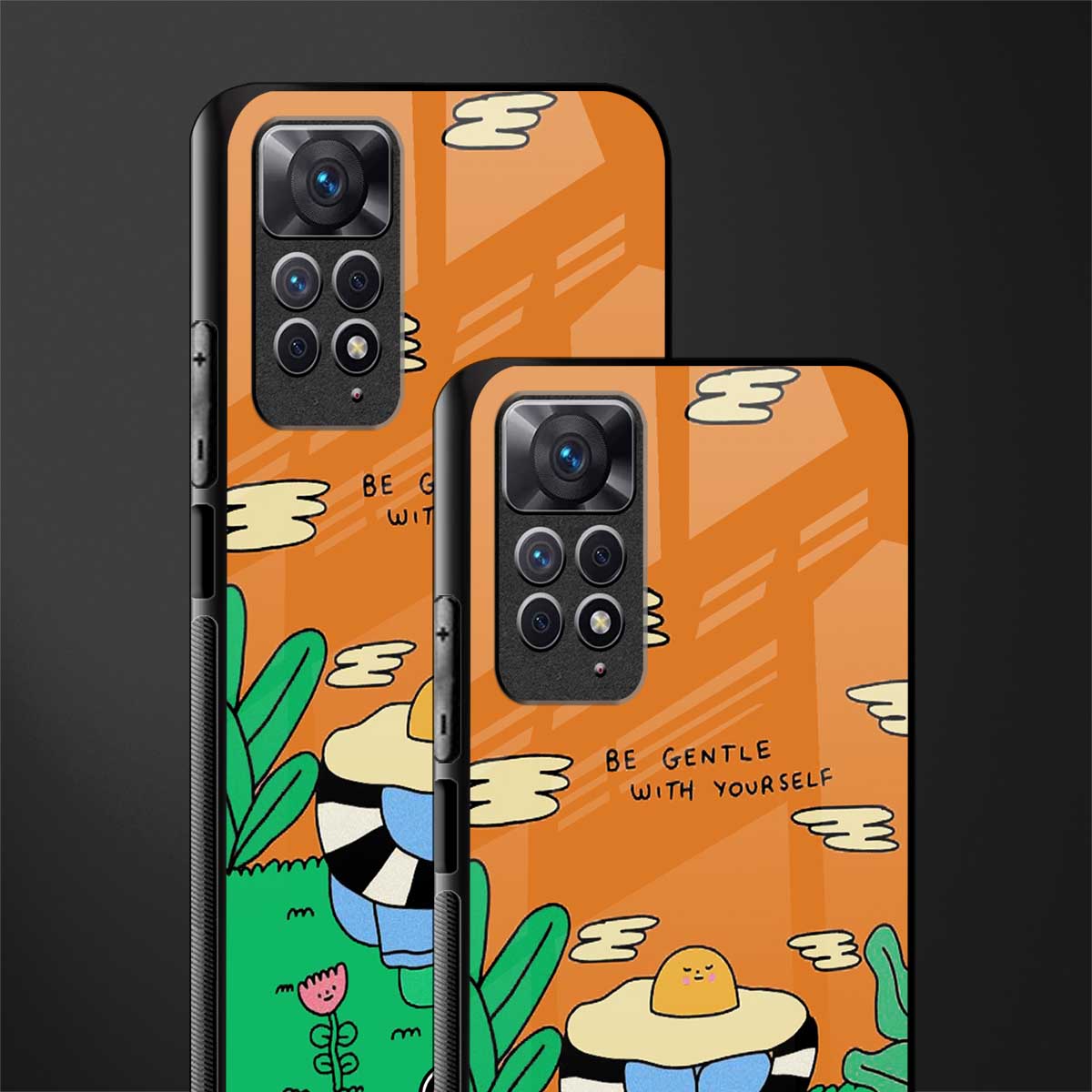 be gentle with yourself back phone cover | glass case for redmi note 11 pro plus 4g/5g