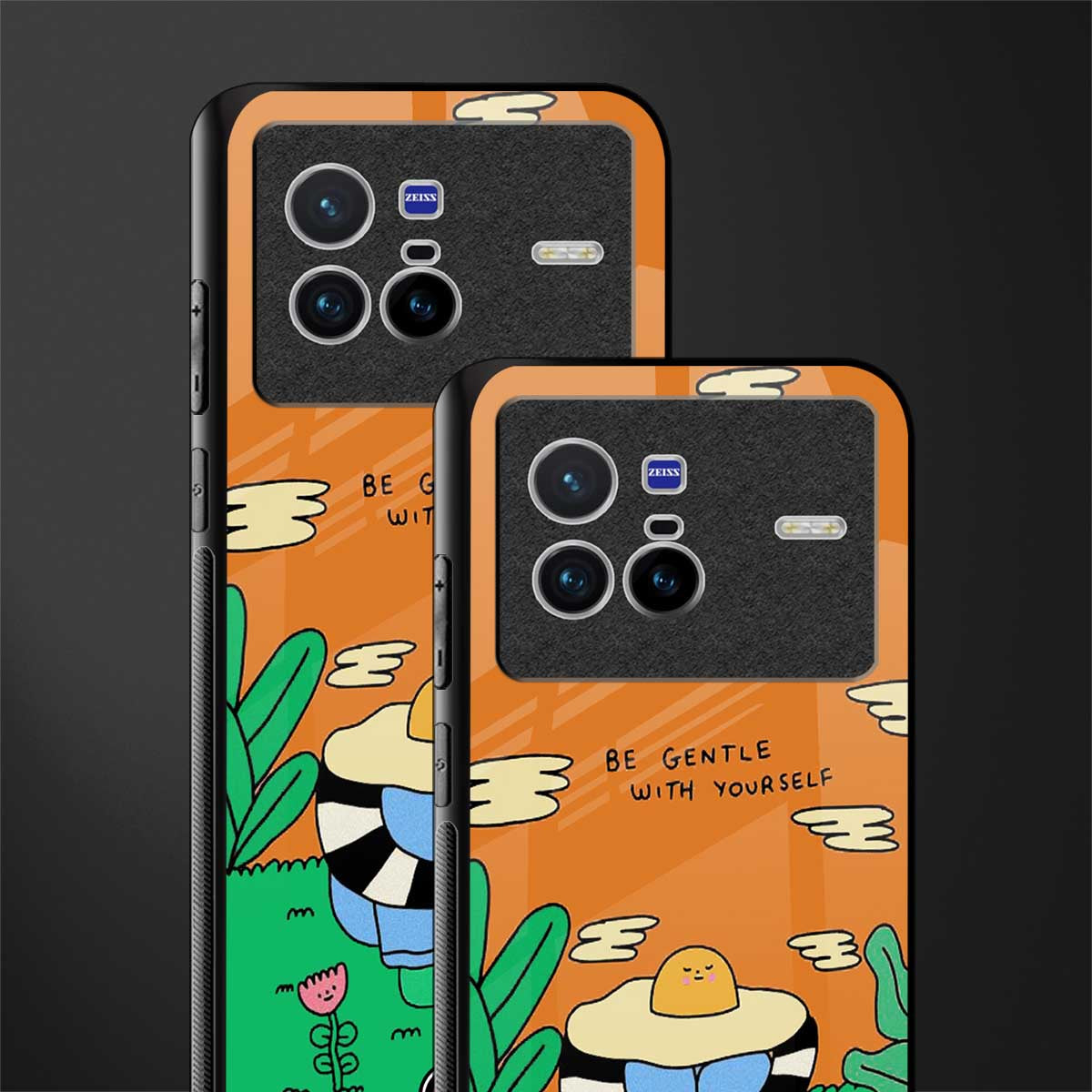 be gentle with yourself glass case for vivo x80 image-2