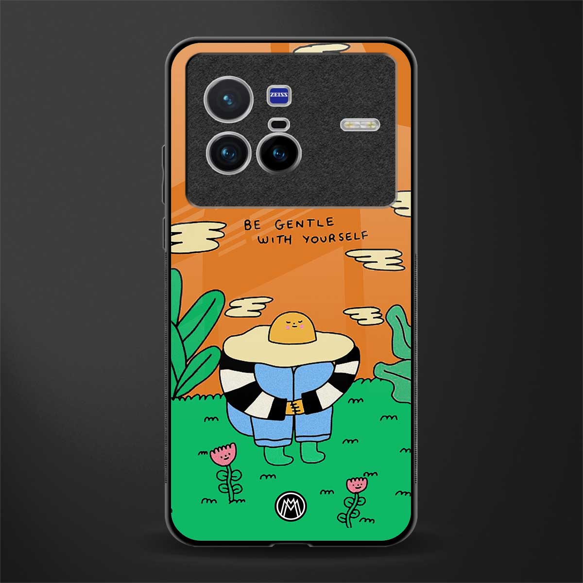 be gentle with yourself glass case for vivo x80 image