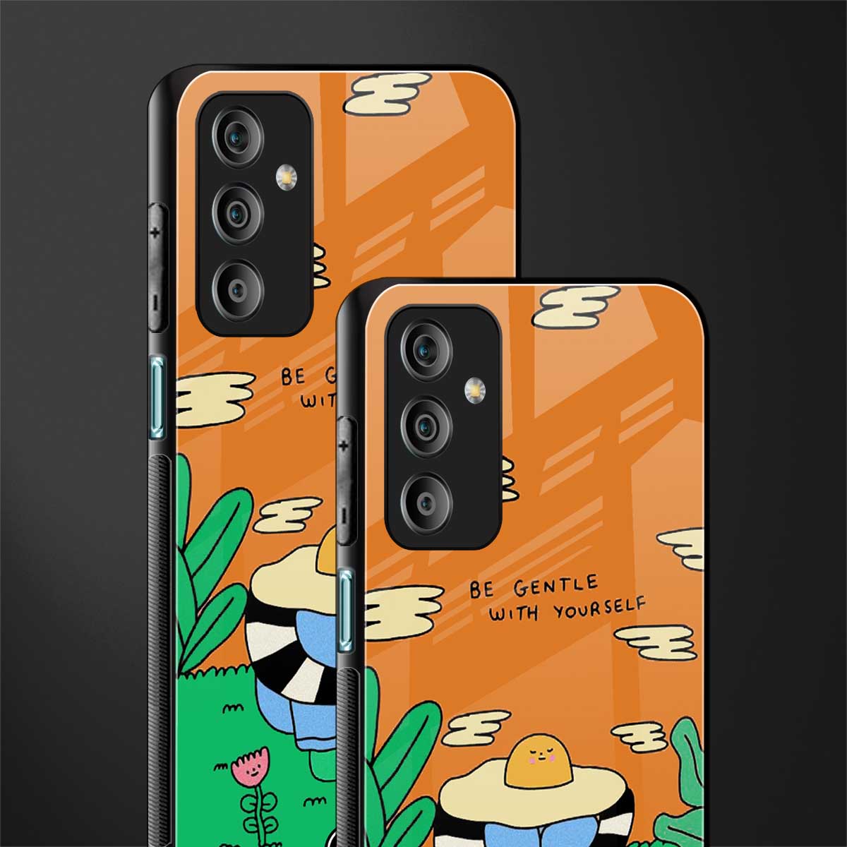 be gentle with yourself back phone cover | glass case for samsung galaxy f23 5g