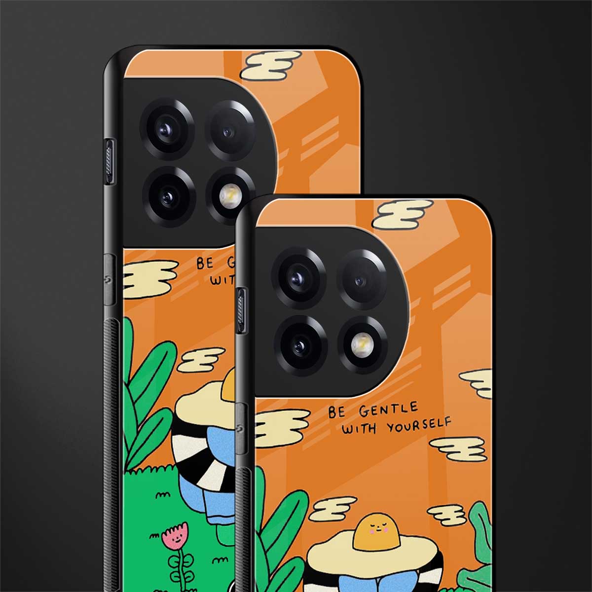 be gentle with yourself back phone cover | glass case for oneplus 11r