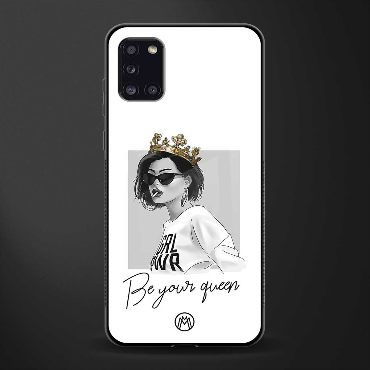 be your queen glass case for samsung galaxy a31 image