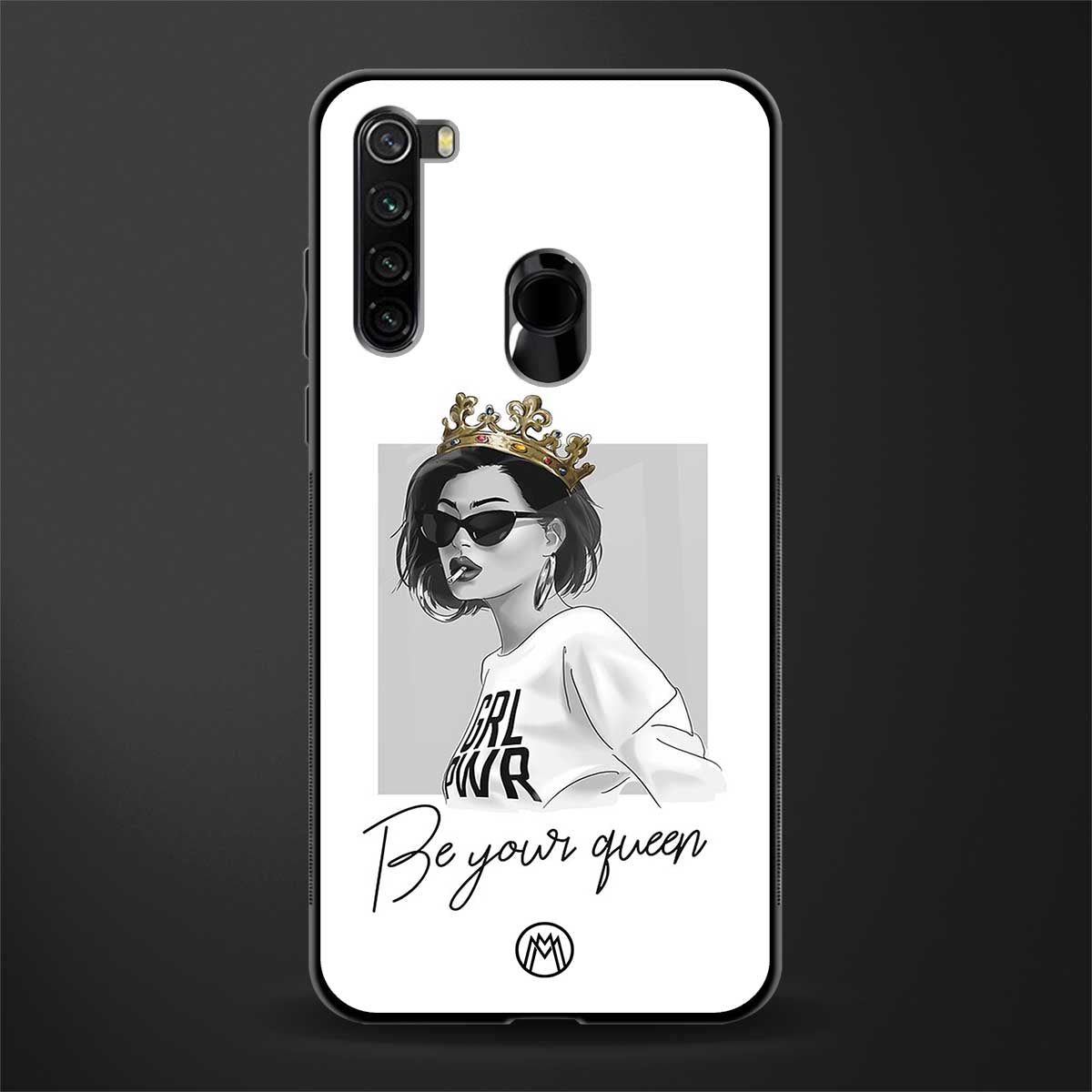 be your queen glass case for redmi note 8 image