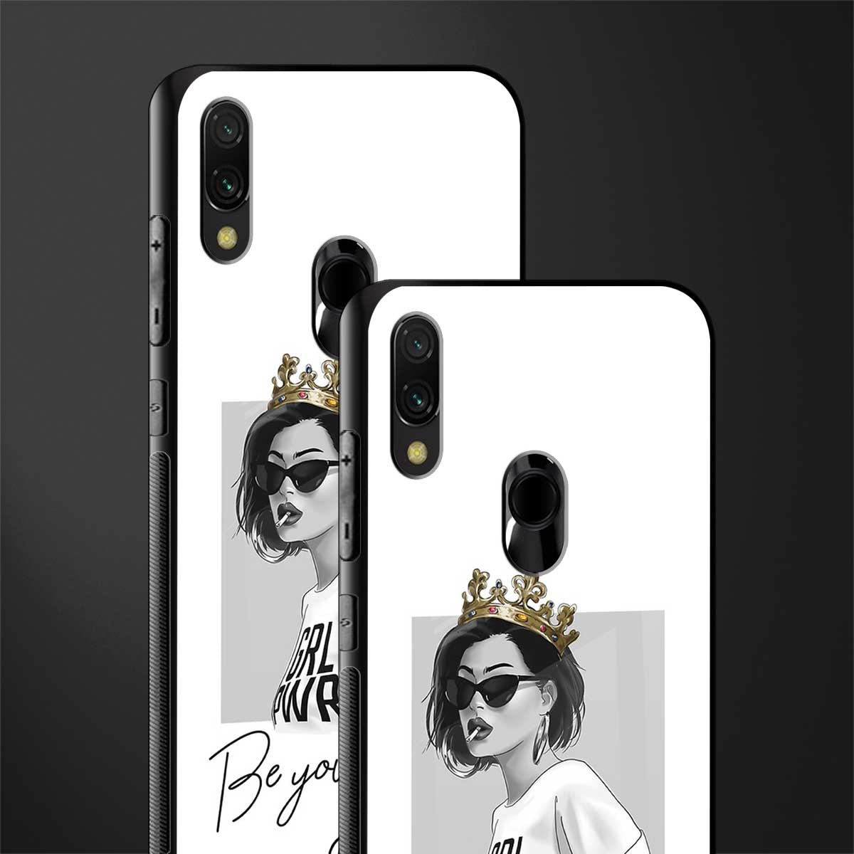 be your queen glass case for redmi note 7 pro image-2
