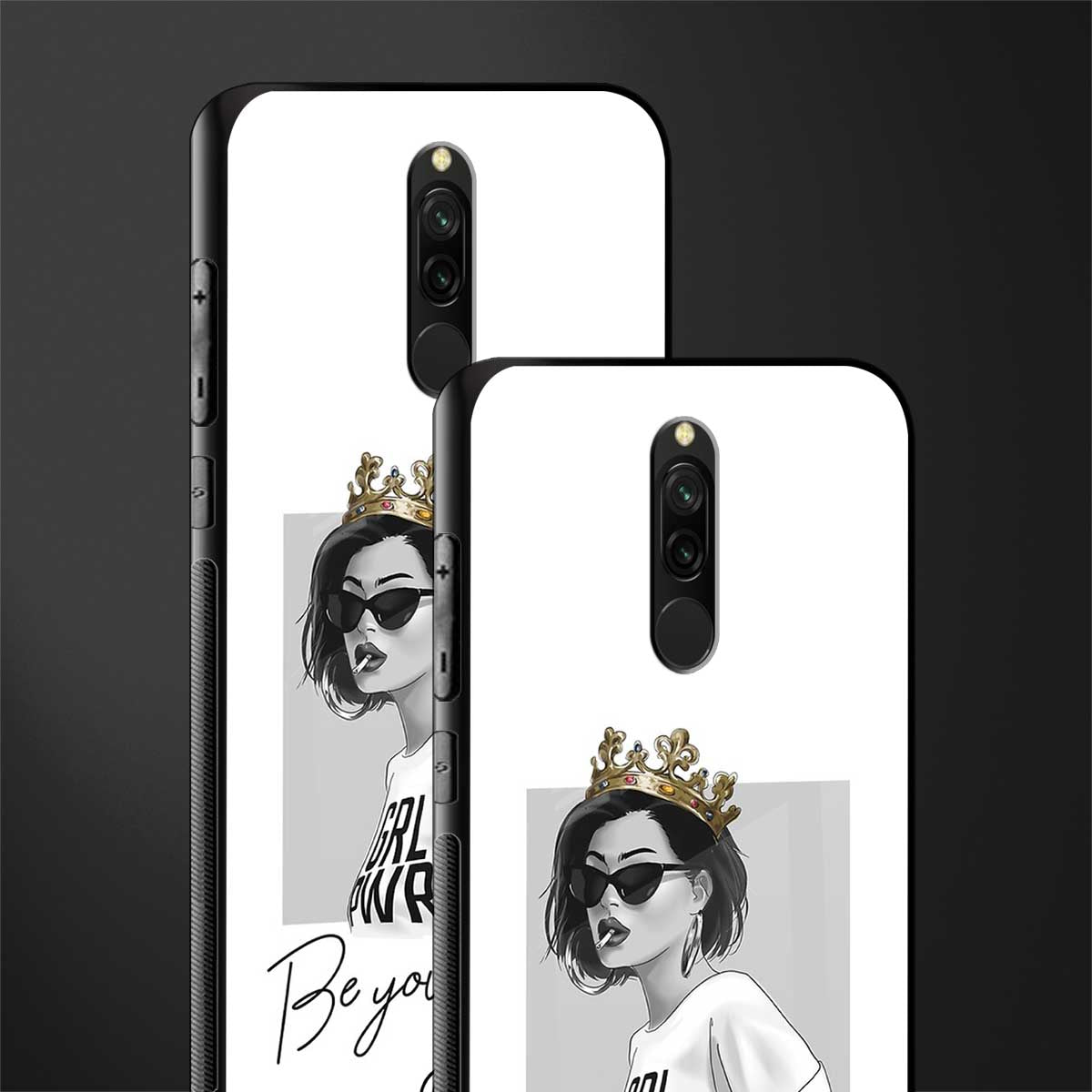 be your queen glass case for redmi 8 image-2
