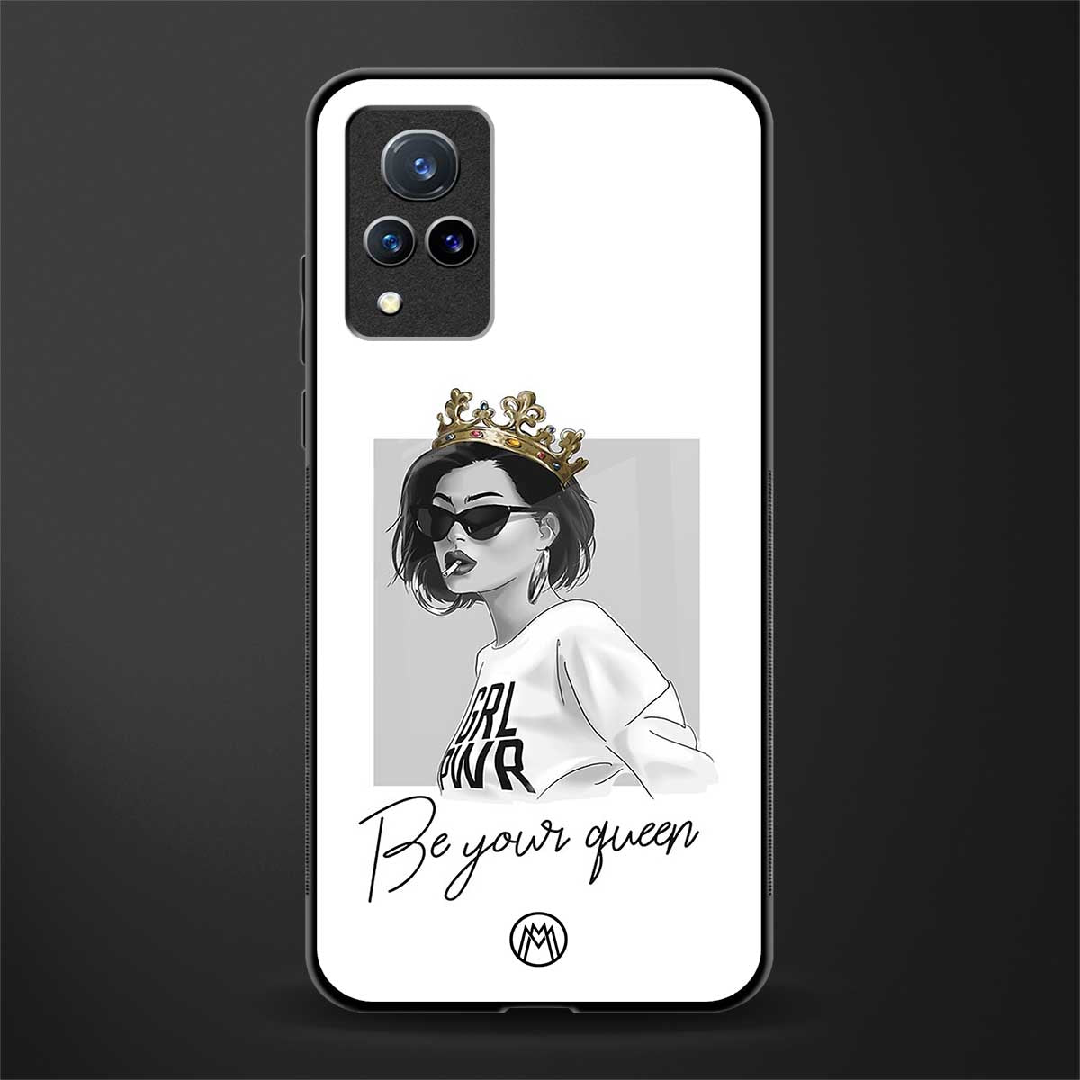 be your queen glass case for vivo v21 5g image