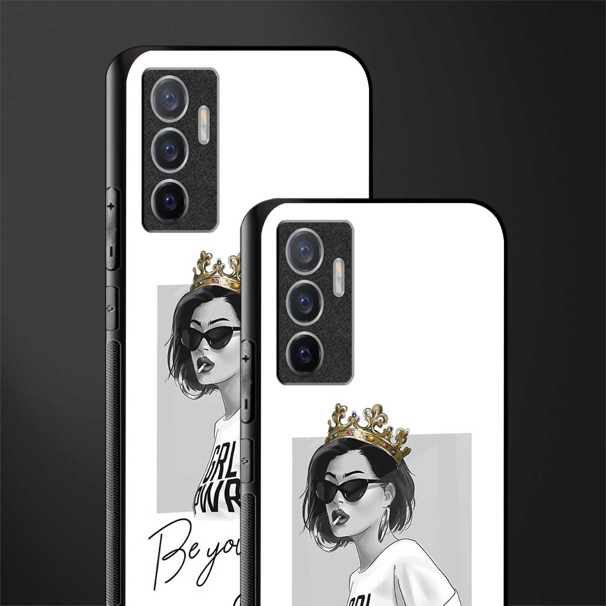 be your queen glass case for vivo v23e image-2