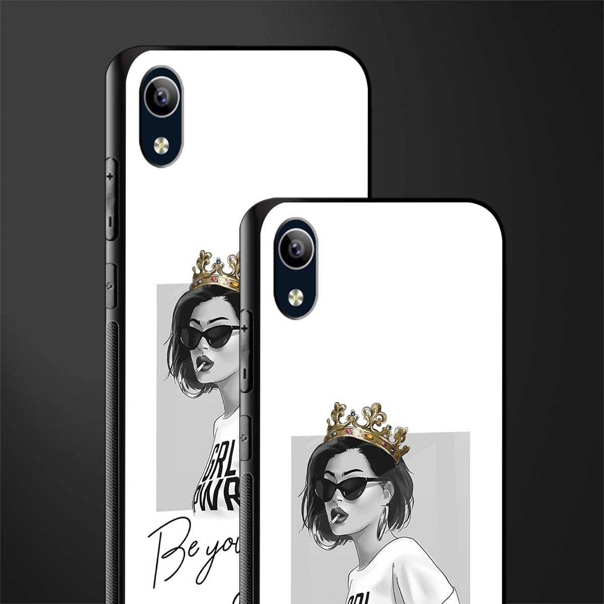be your queen glass case for vivo y1s without fingerprint image-2