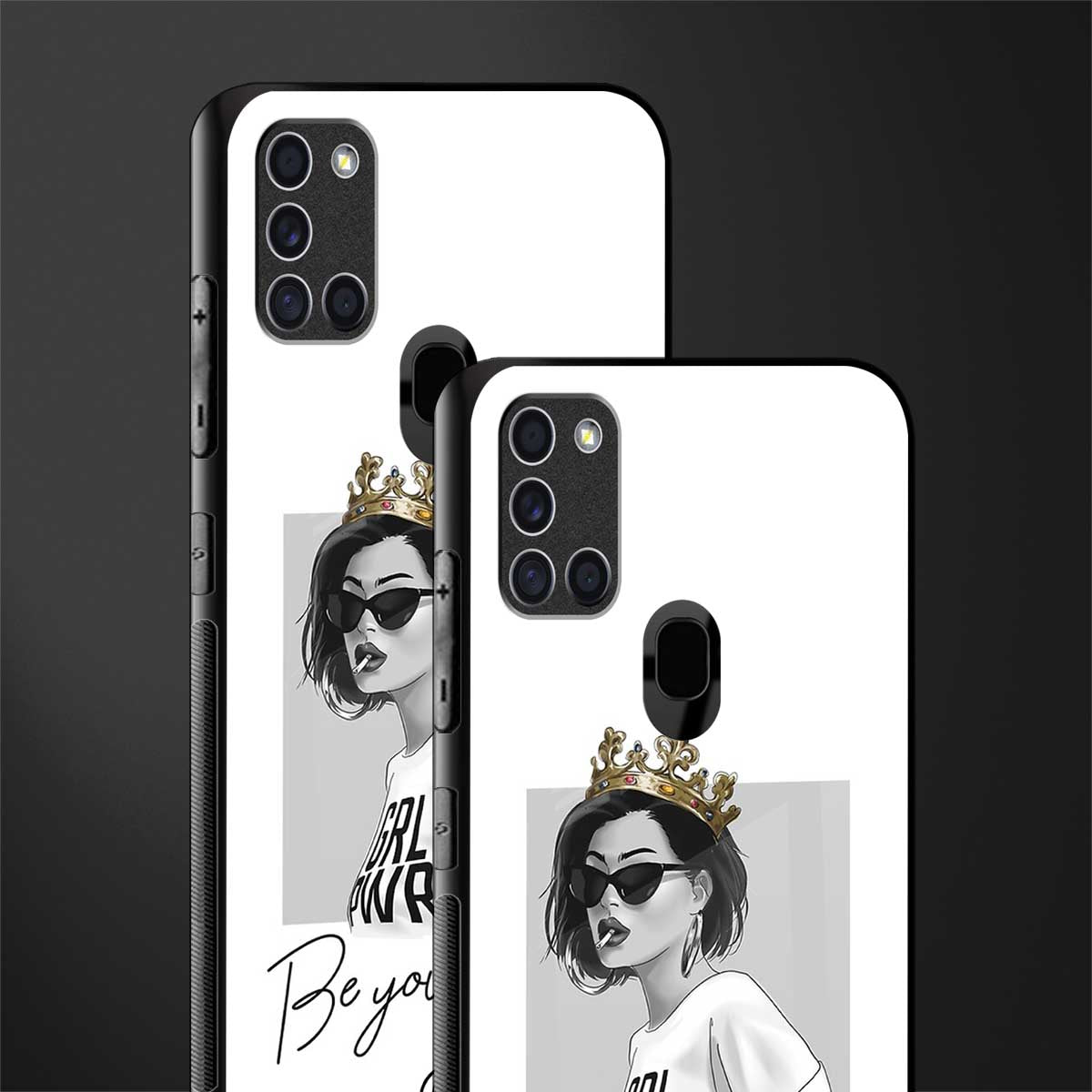 be your queen glass case for samsung galaxy a21s image-2