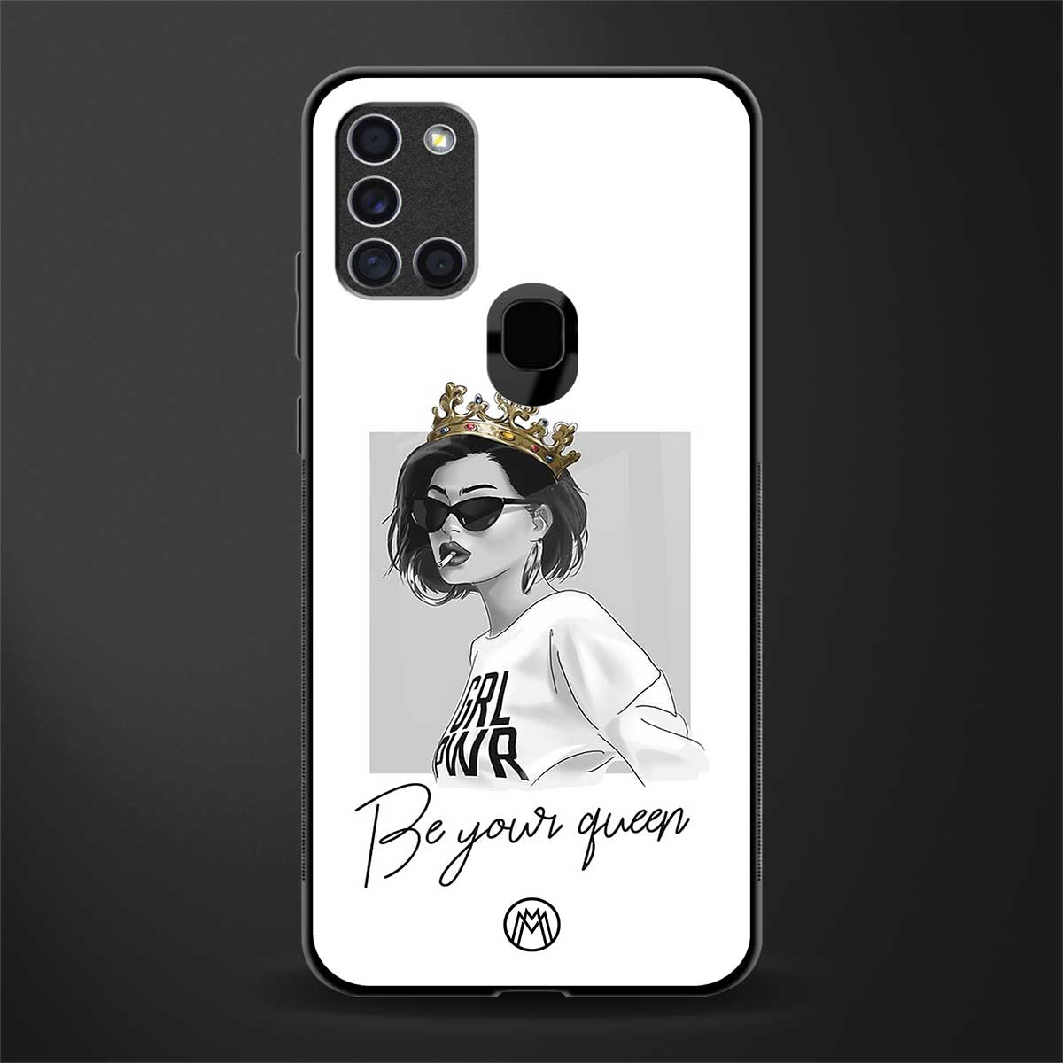 be your queen glass case for samsung galaxy a21s image