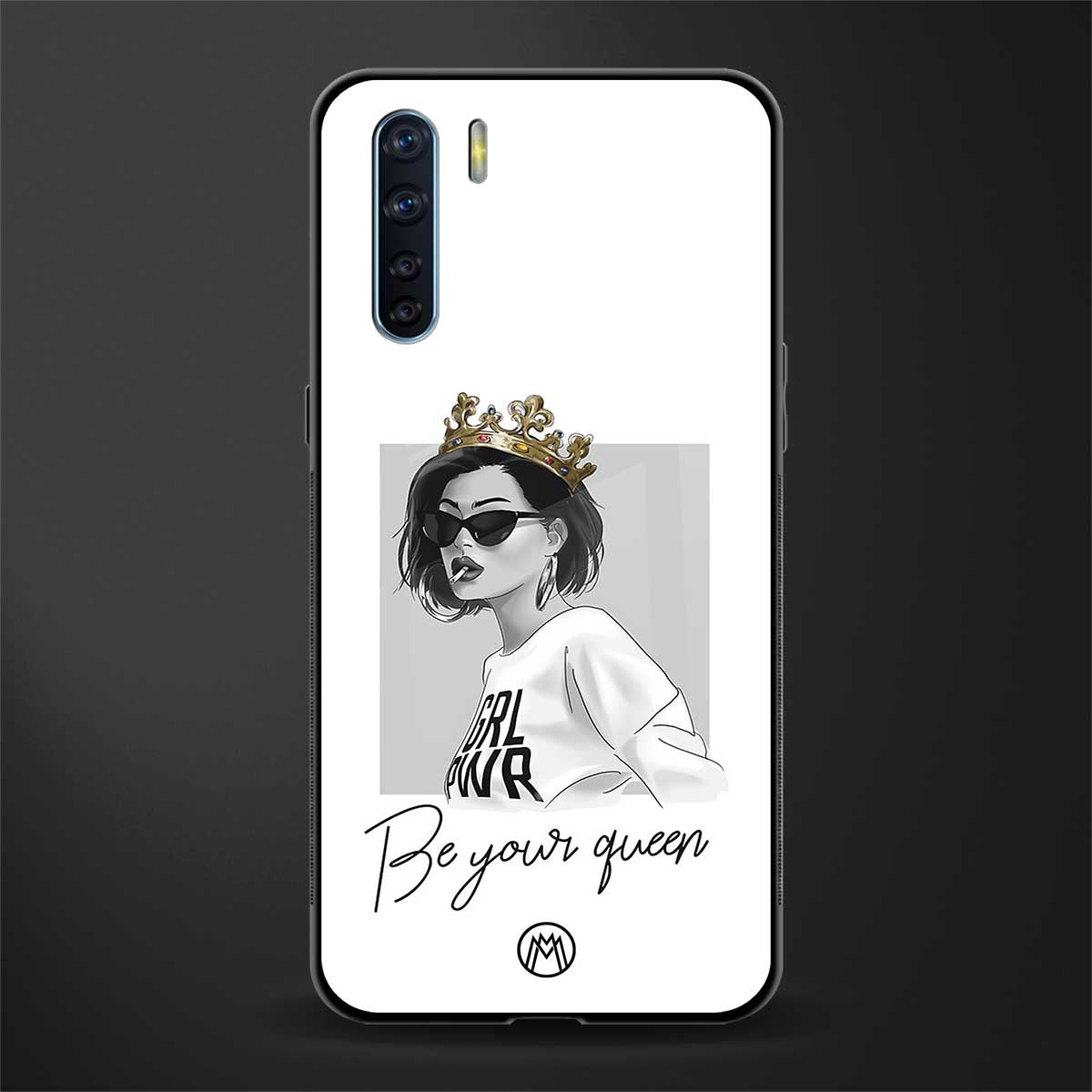be your queen glass case for oppo f15 image