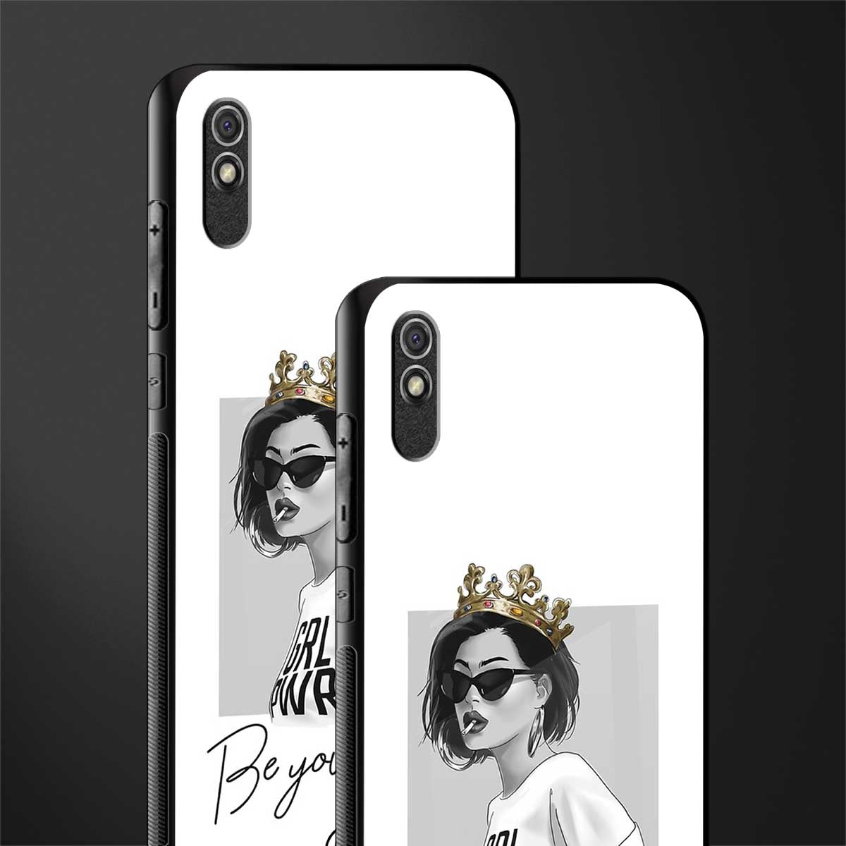 be your queen glass case for redmi 9a image-2