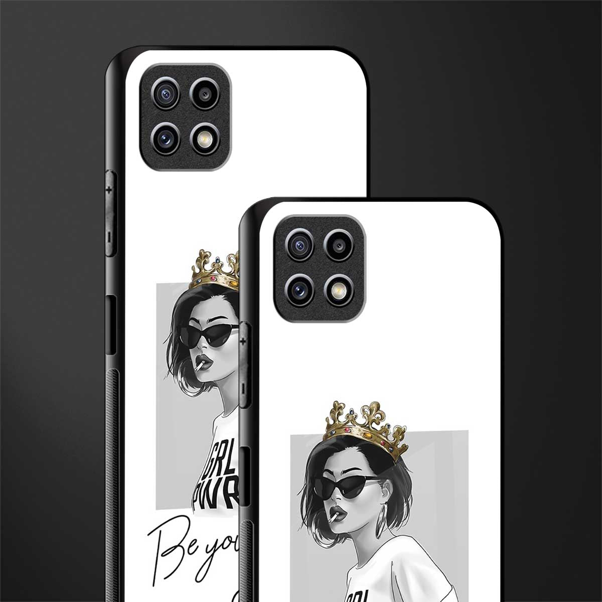 be your queen back phone cover | glass case for samsung galaxy f42