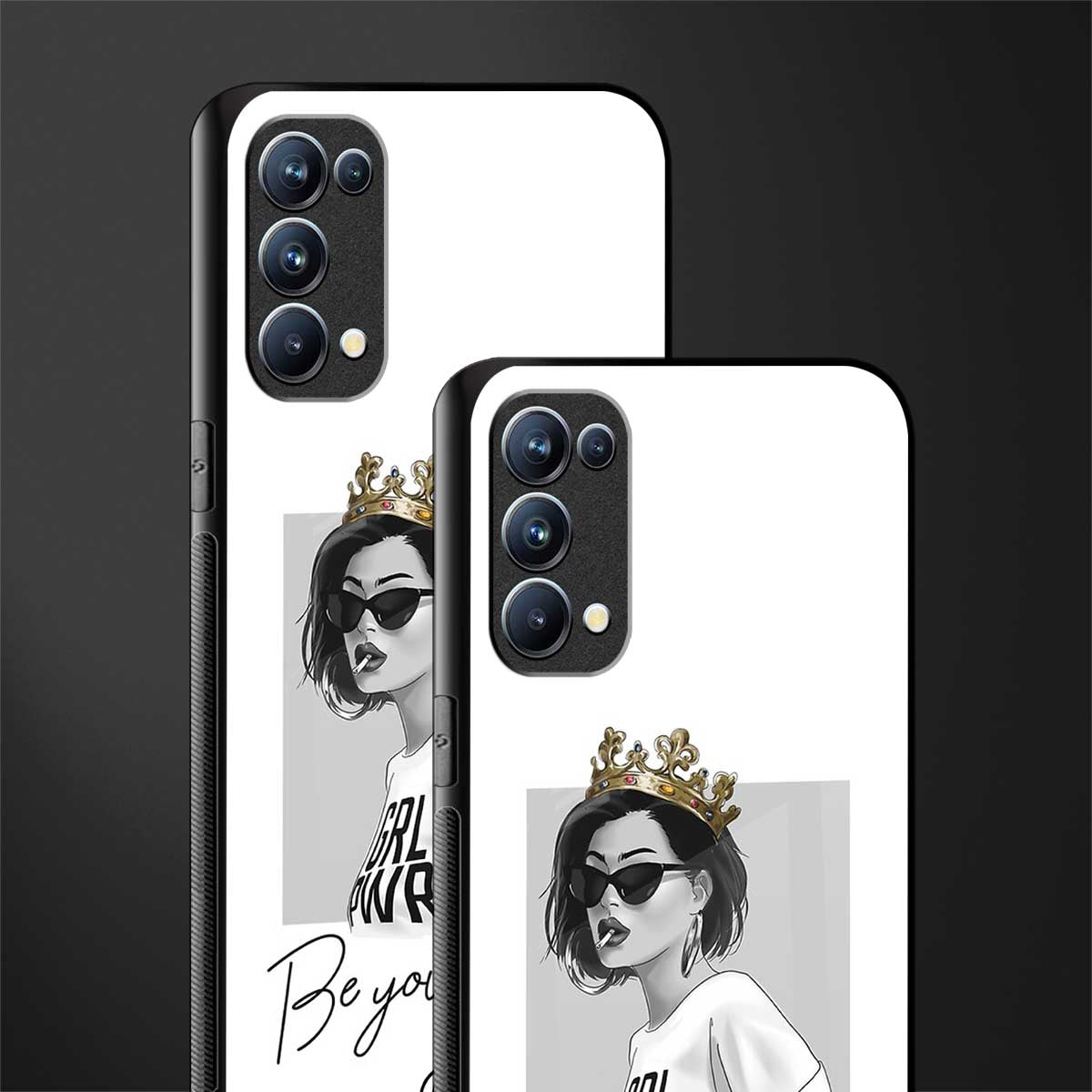 be your queen back phone cover | glass case for oppo reno 5