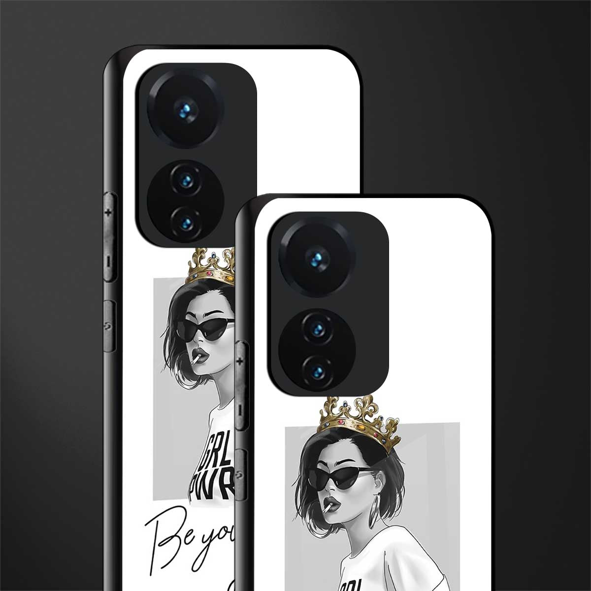 be your queen back phone cover | glass case for vivo t1 44w 4g