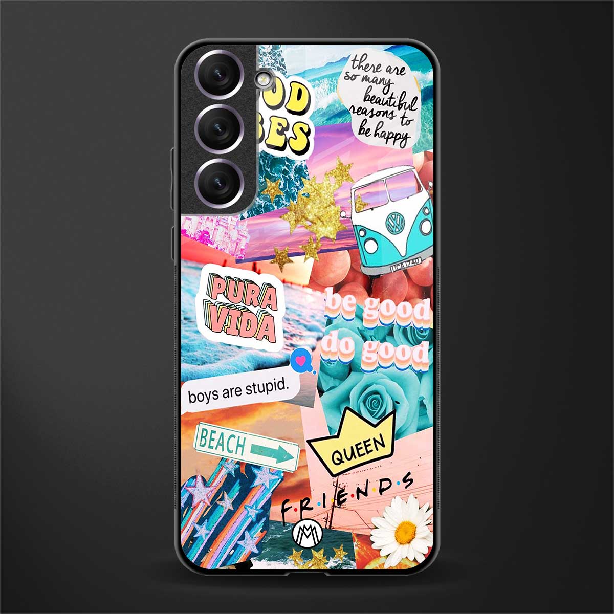beach vibes collage glass case for samsung galaxy s21 plus image
