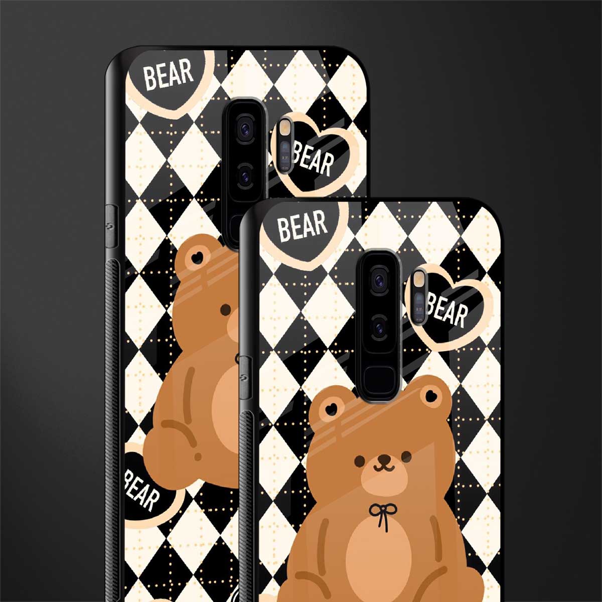 bear uniform pattern glass case for samsung galaxy s9 plus image-2