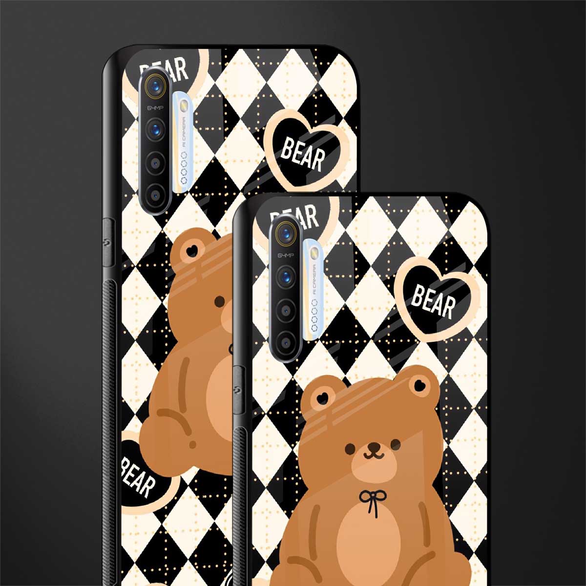 bear uniform pattern glass case for realme x2 image-2