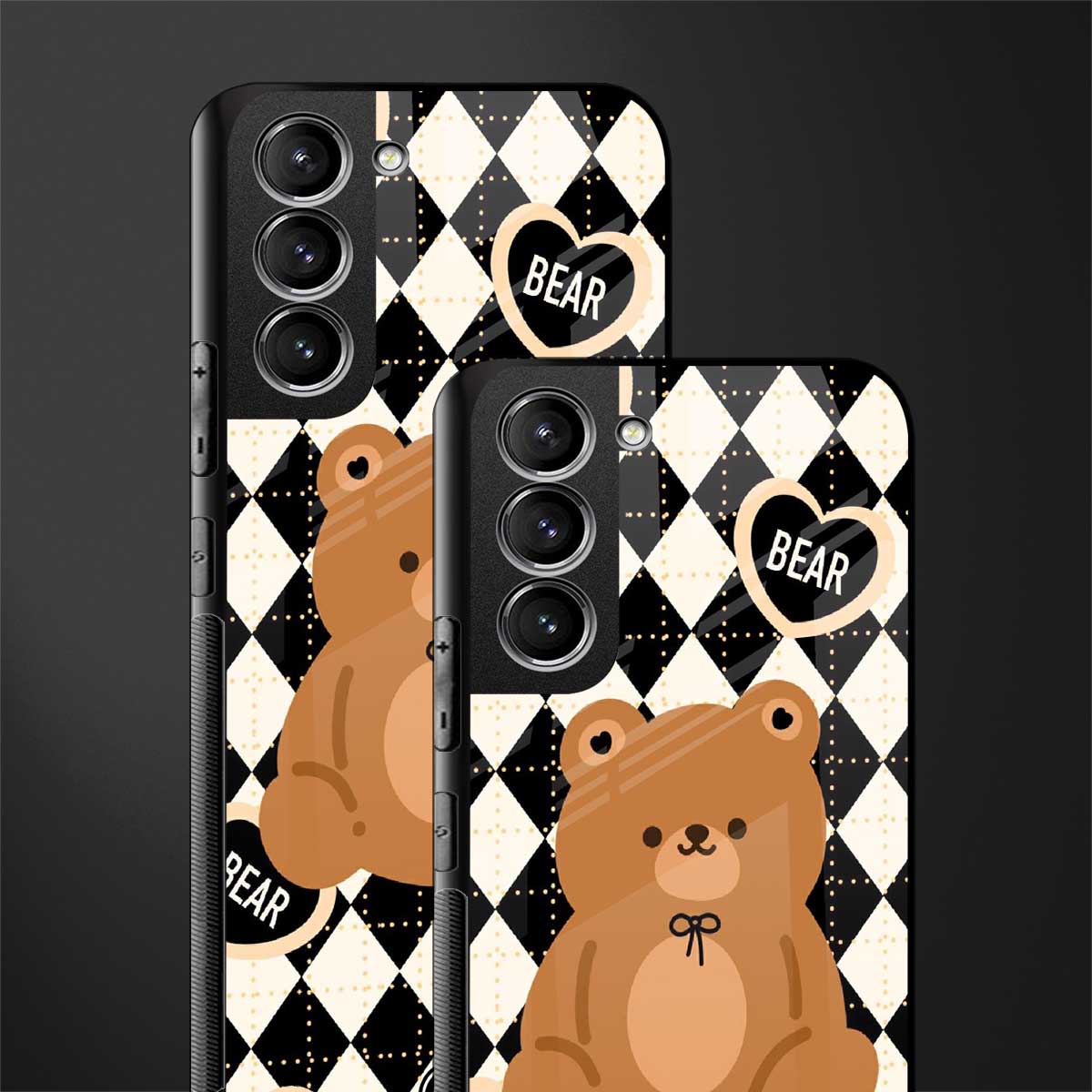 bear uniform pattern glass case for samsung galaxy s21 plus image-2