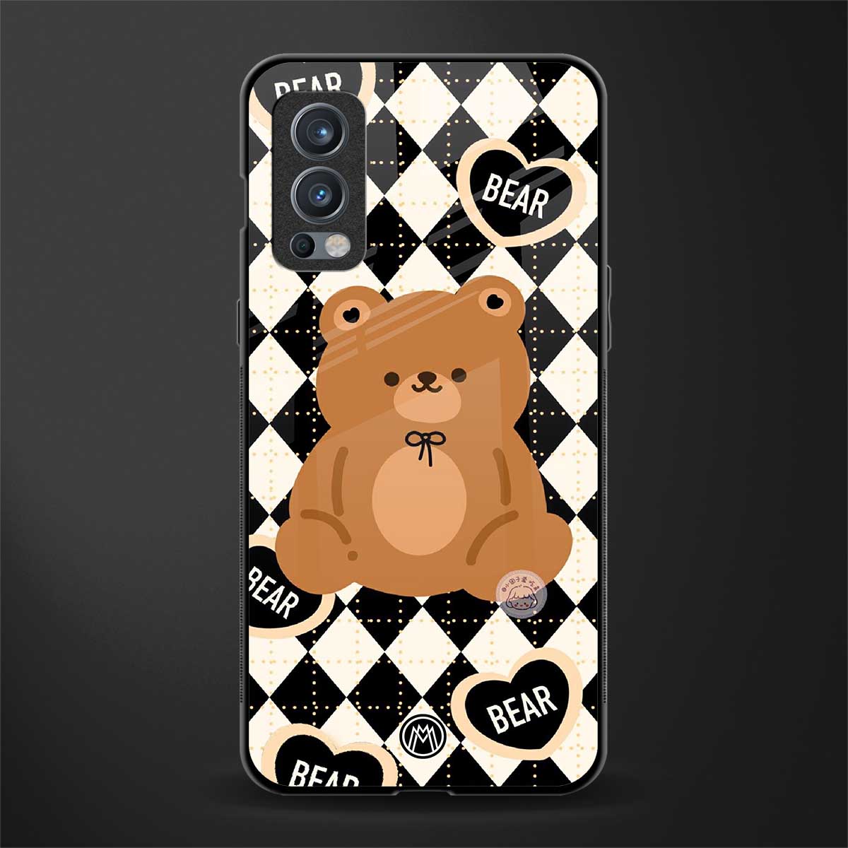 bear uniform pattern glass case for oneplus nord 2 5g image