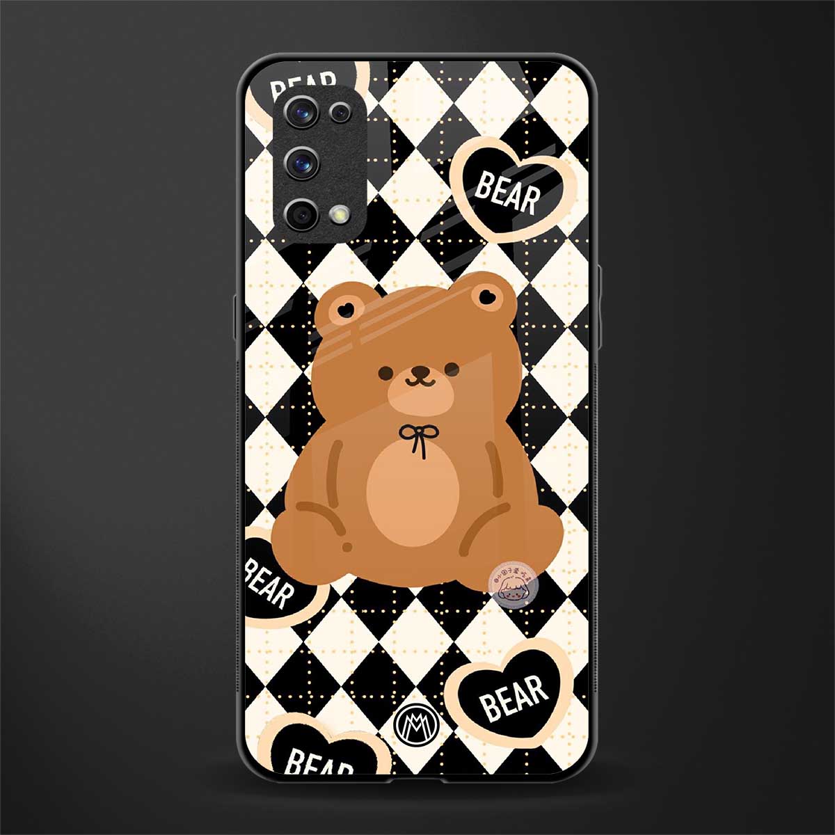 bear uniform pattern glass case for realme x7 pro image