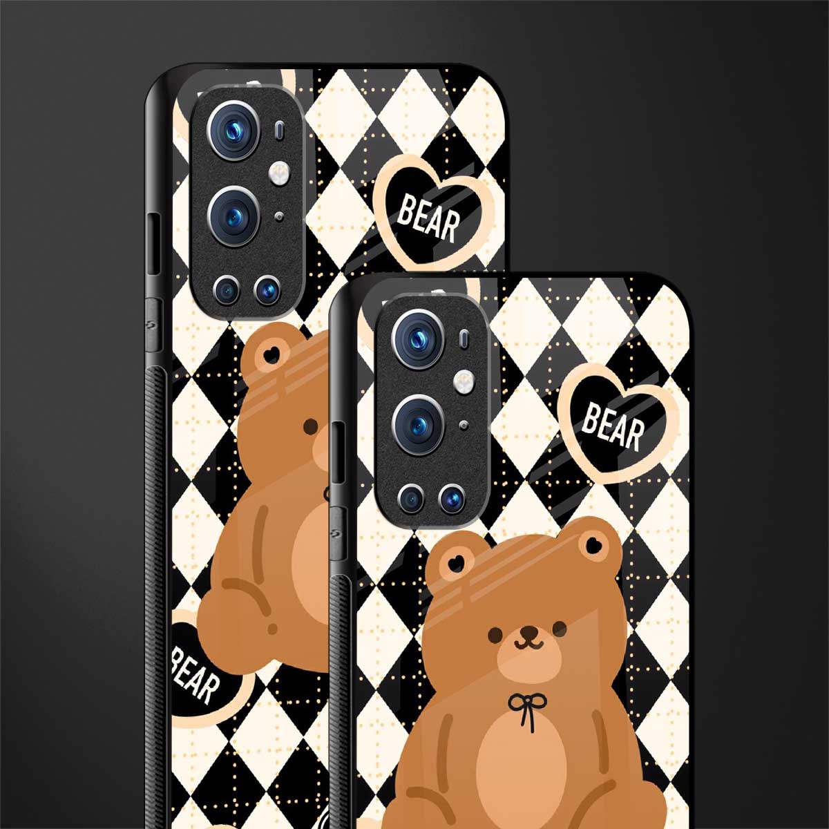 bear uniform pattern glass case for oneplus 9 pro image-2