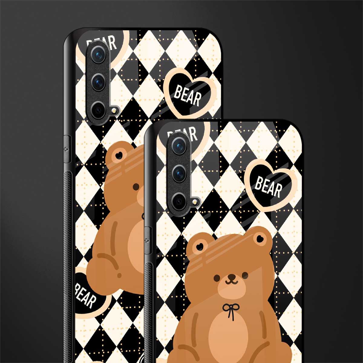 bear uniform pattern glass case for oneplus nord ce 5g image-2