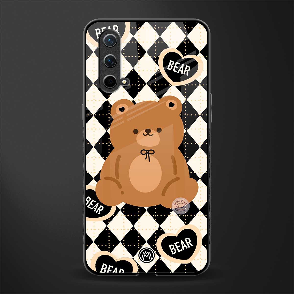 bear uniform pattern glass case for oneplus nord ce 5g image