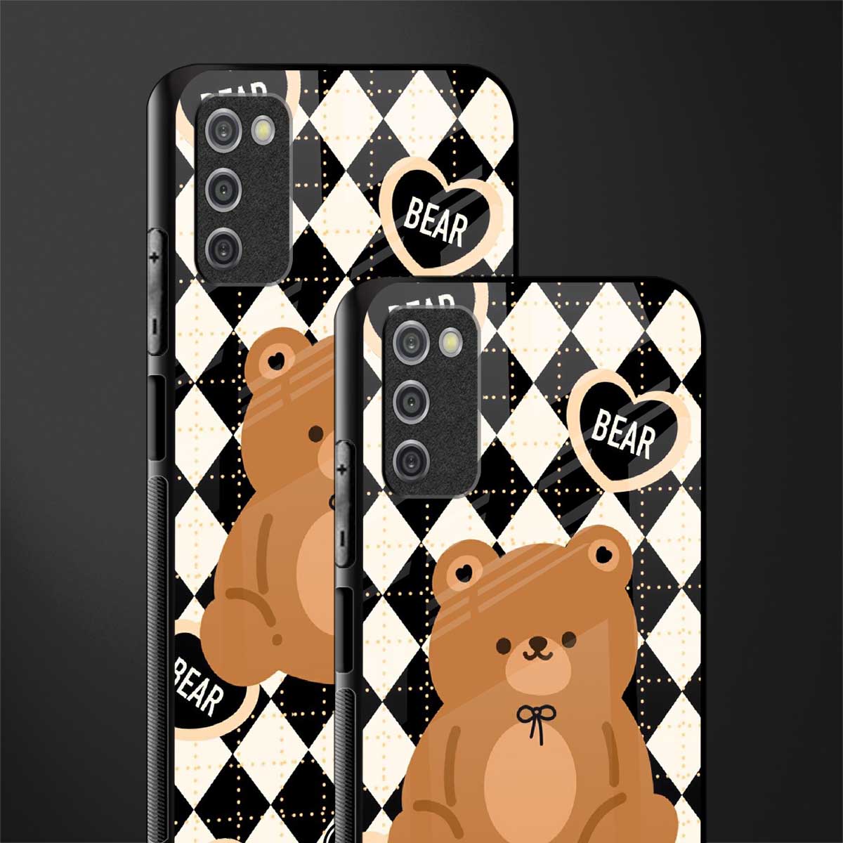 bear uniform pattern glass case for samsung galaxy a03s image-2