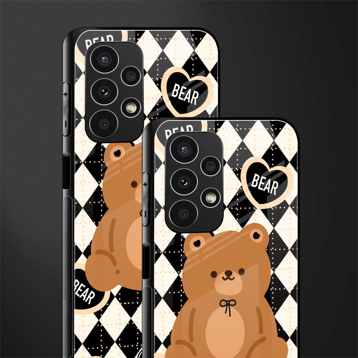 bear uniform pattern back phone cover | glass case for samsung galaxy a13 4g