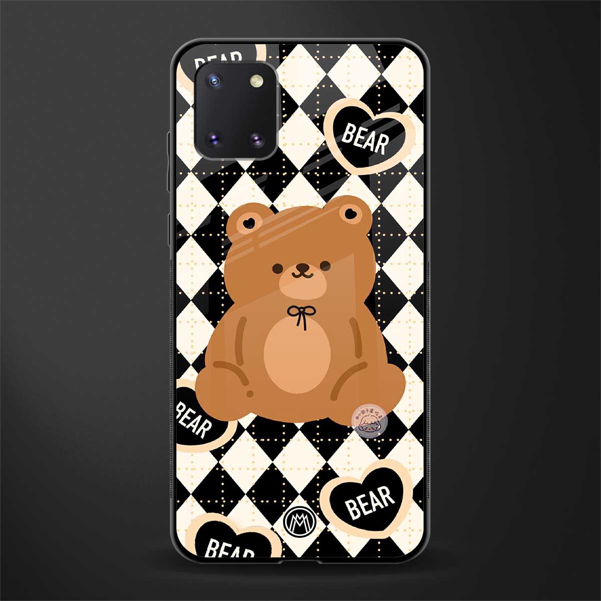 bear uniform pattern glass case for samsung a81 image