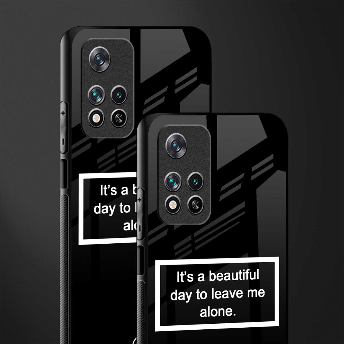 beautiful day to leave me alone black glass case for poco m4 pro 5g