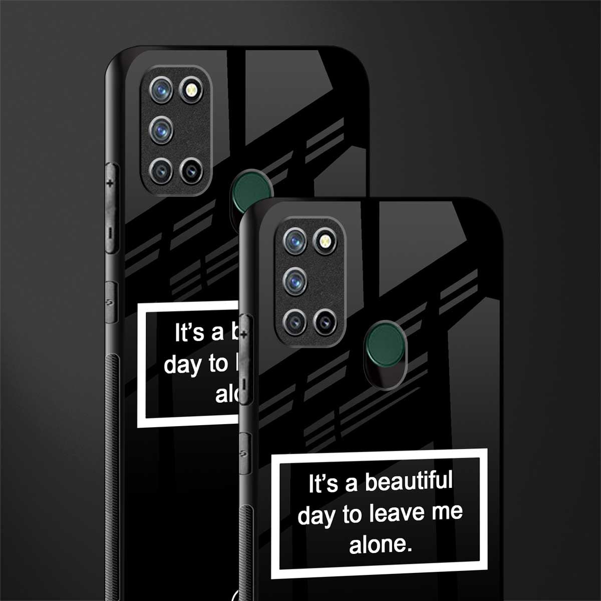beautiful day to leave me alone black glass case for realme 7i