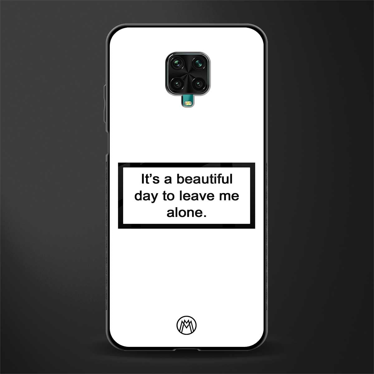 beautiful day to leave me alone white glass case for redmi note 9 pro image