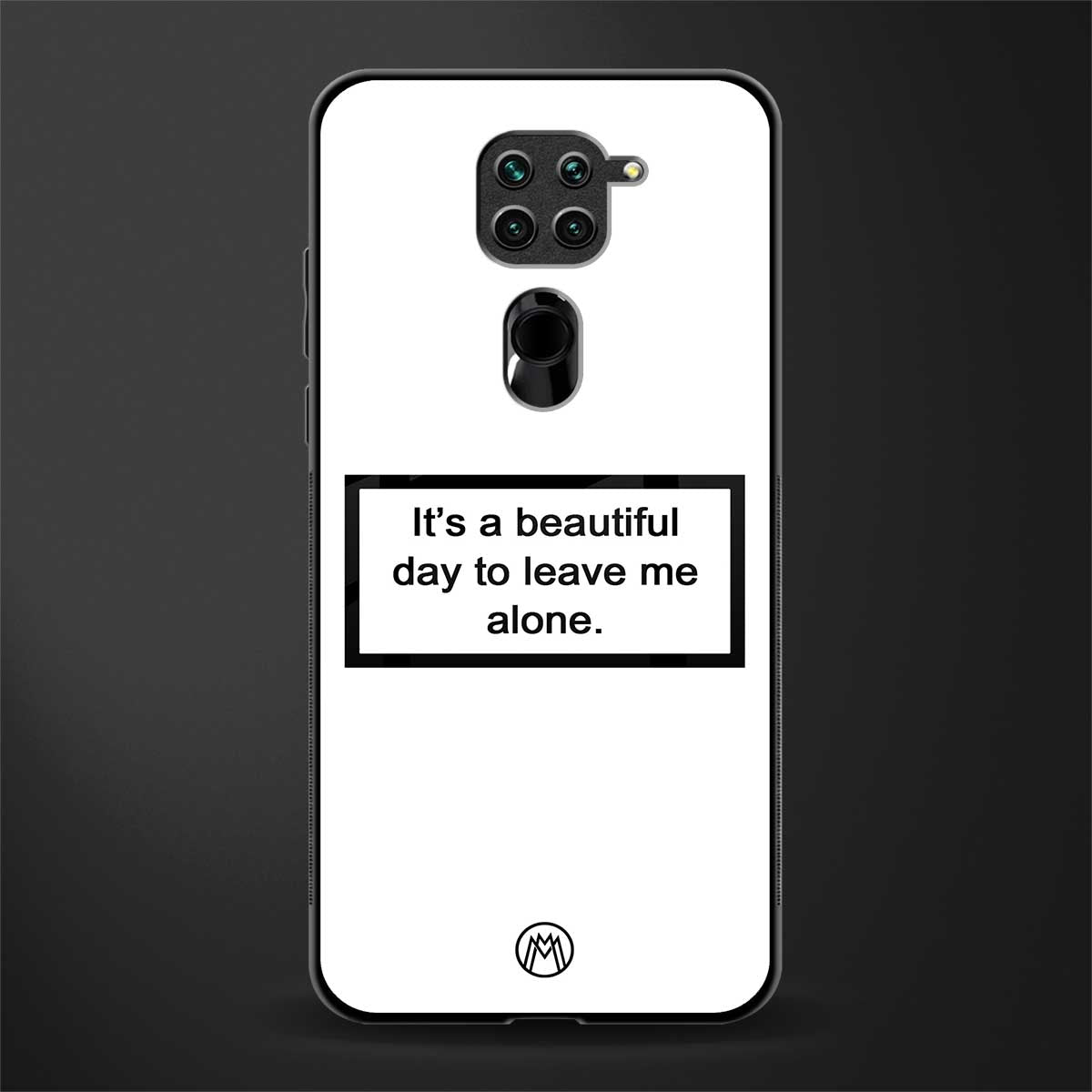 beautiful day to leave me alone white glass case for redmi note 9 image