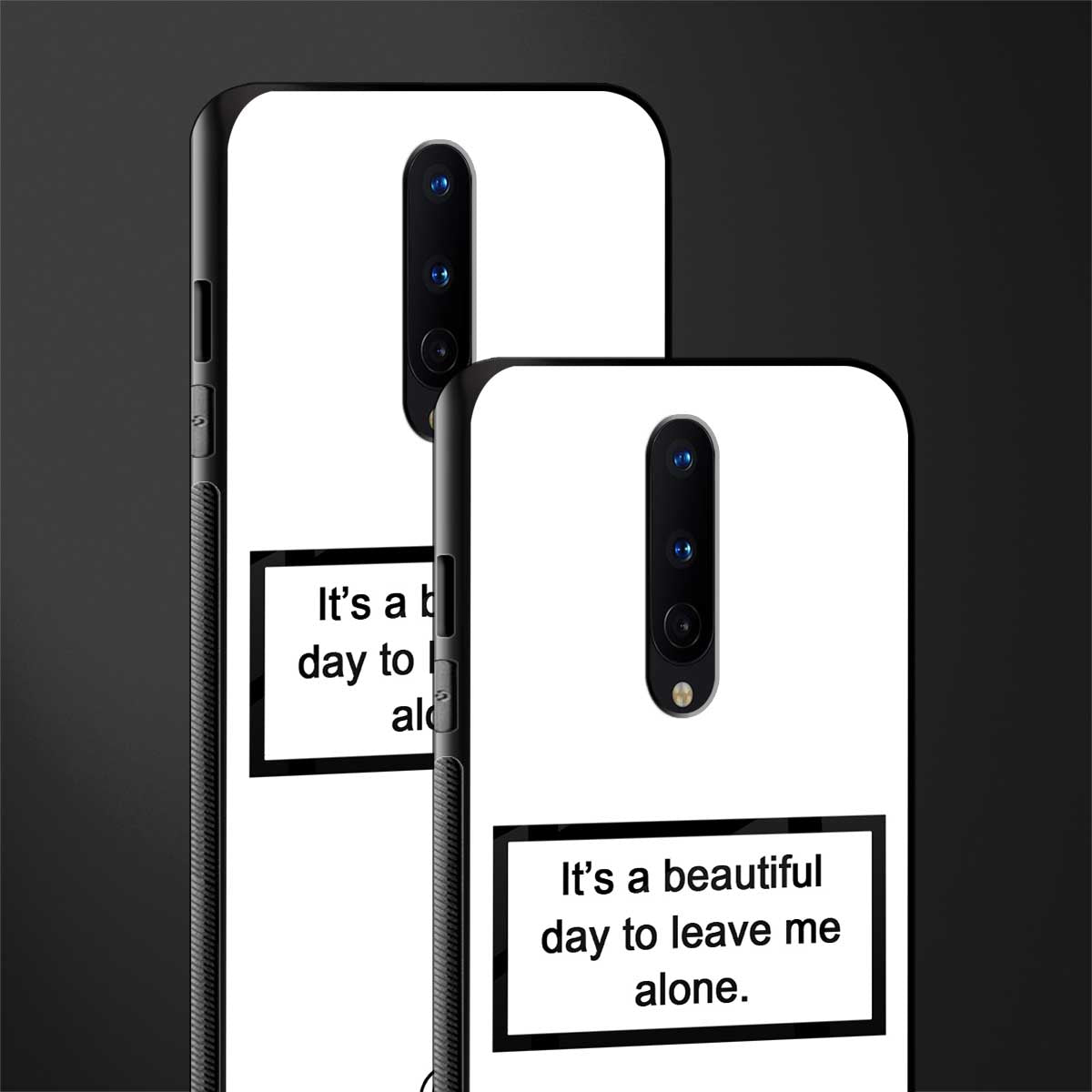 beautiful day to leave me alone white glass case for oneplus 8 image-2