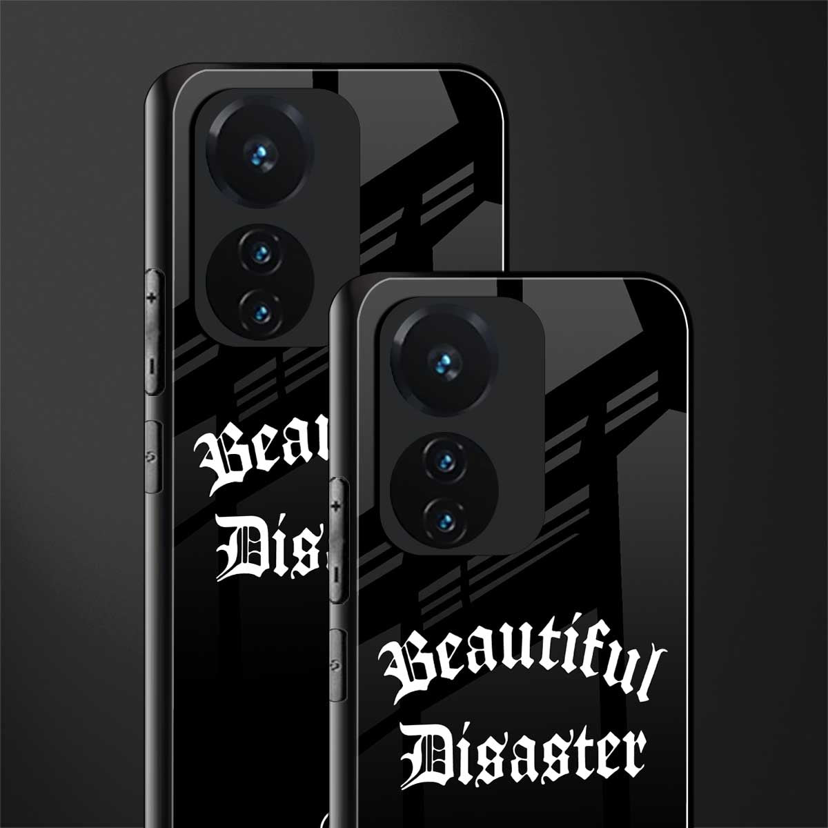 beautiful disaster back phone cover | glass case for vivo t1 44w 4g