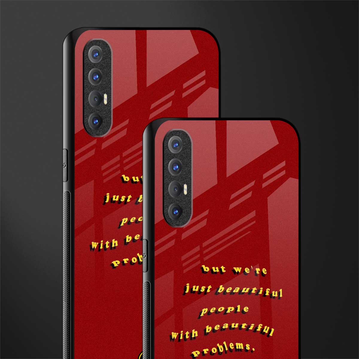 beautiful people with beautiful problems glass case for oppo reno 3 pro image-2