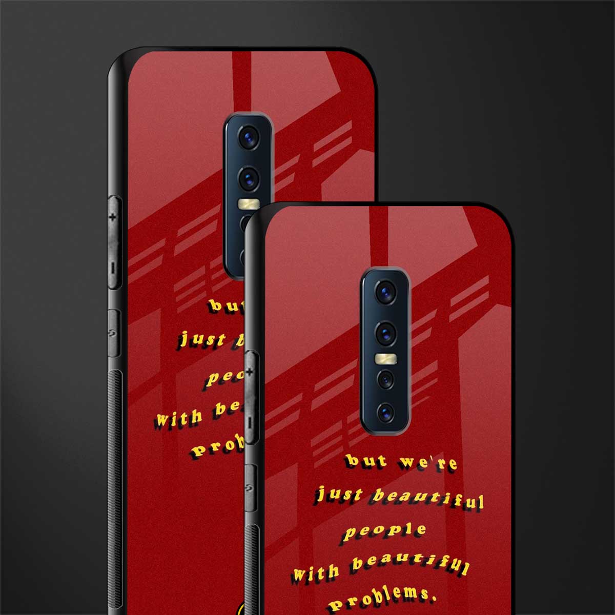 beautiful people with beautiful problems glass case for vivo v17 pro image-2